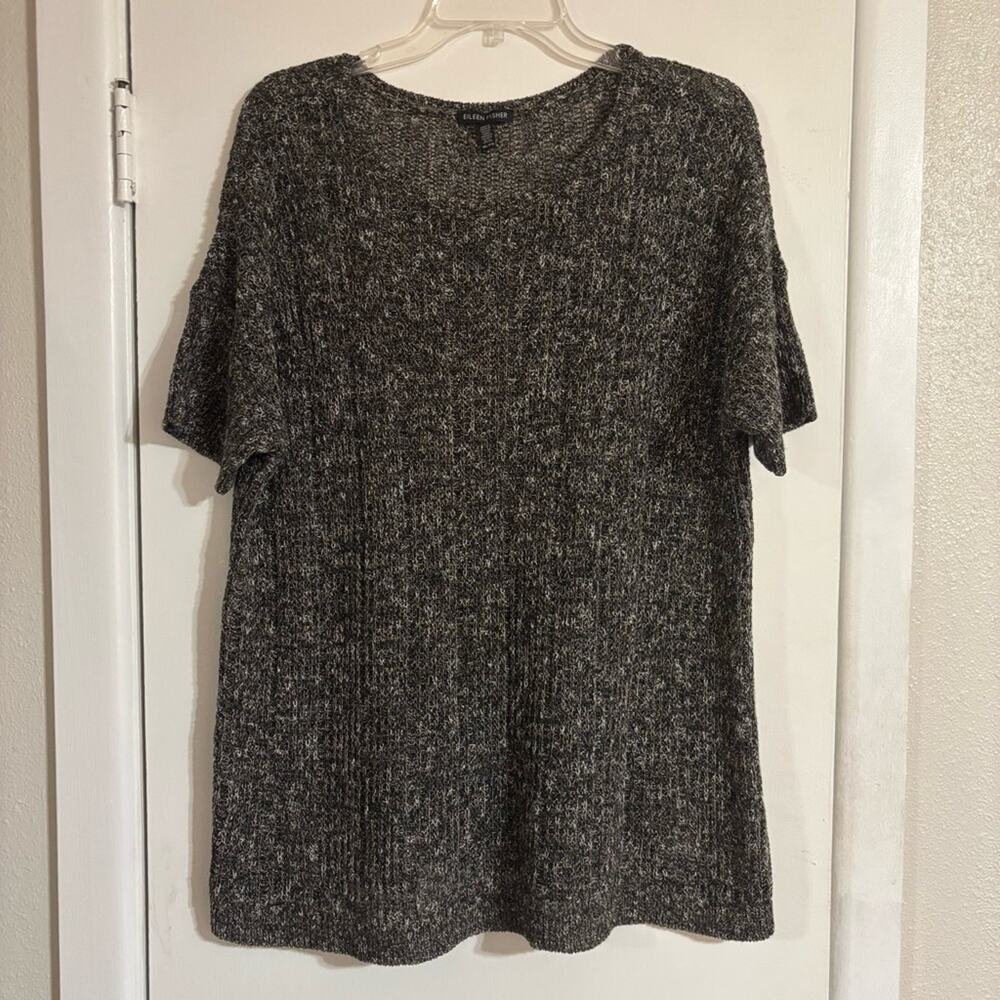 Eileen Fisher Black and White Knit Top